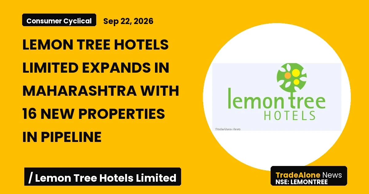 Lemon Tree Hotels Limited Lemontree Q3 FY27 Expansion