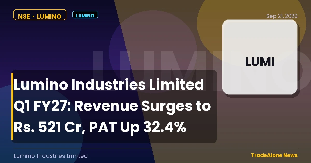 Lumino Industries Limited Lumino Q1 FY27 Results