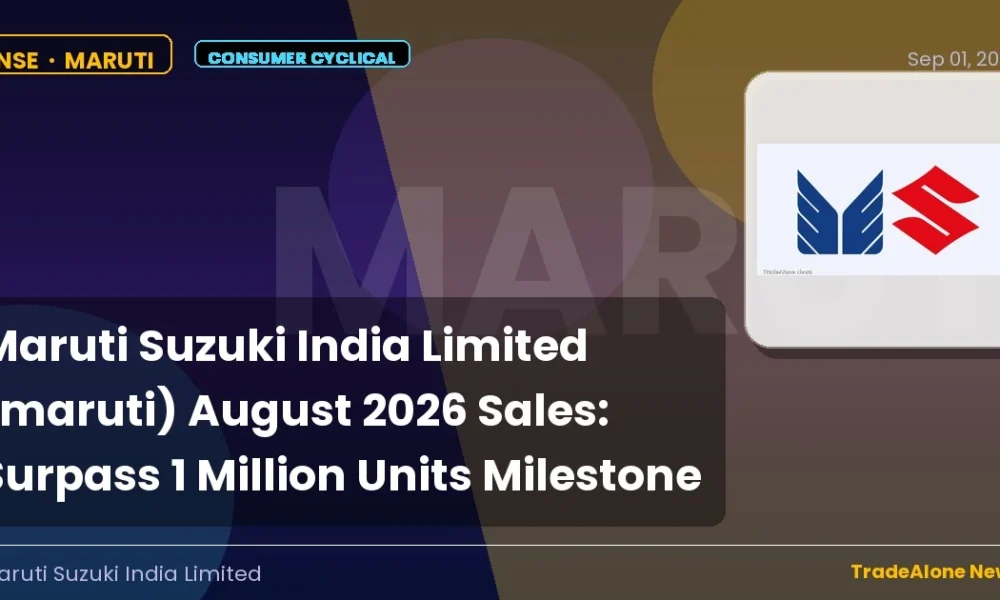 Maruti Suzuki India Limited Maruti August 2026 Sales