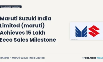 Maruti Suzuki India Limited Maruti 15 Lakh Eeco Sales Milestone