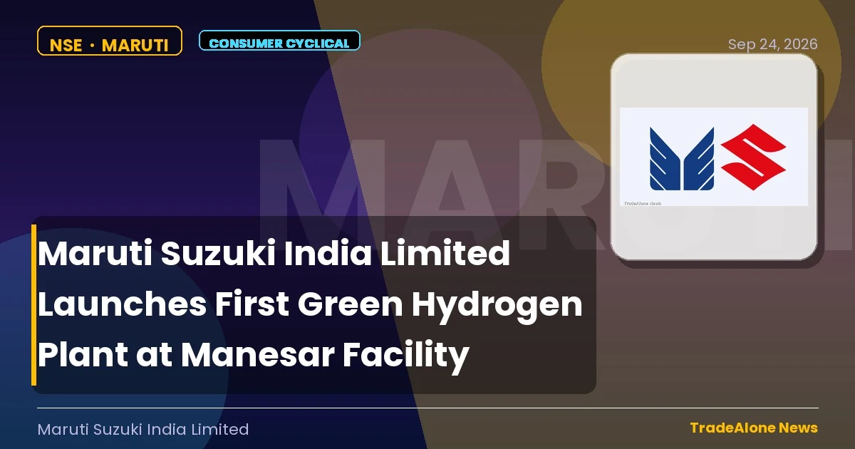 Maruti Suzuki Maruti Green Hydrogen Plant
