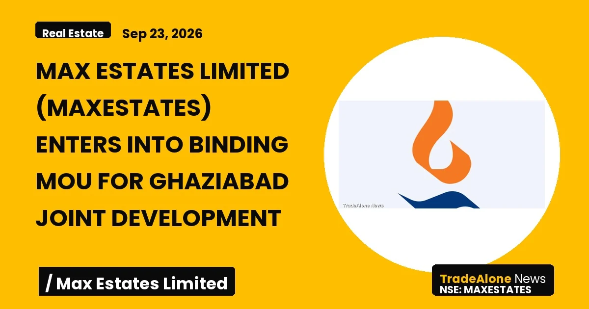 Max Estates Limited Maxestates Ghaziabad Joint Development