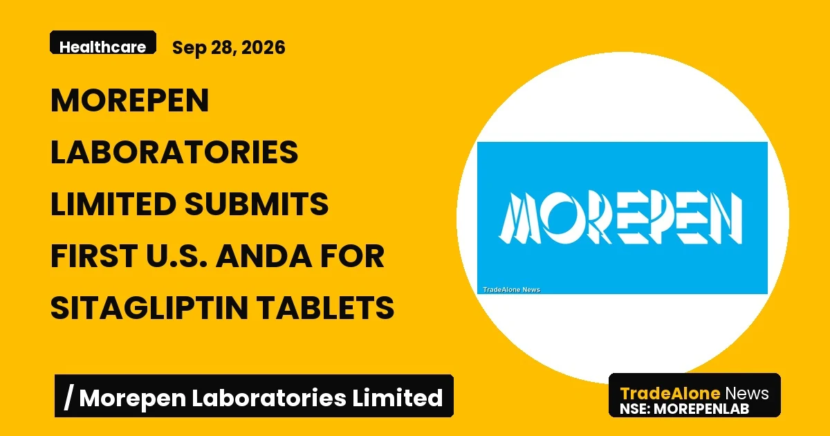 Morepen Laboratories Limited Morepenlab First U.S. ANDA