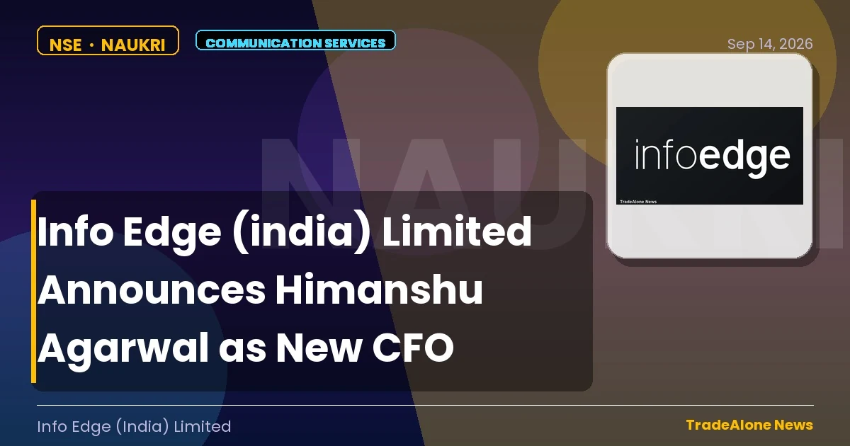 Info Edge (india) Limited Naukri New CFO