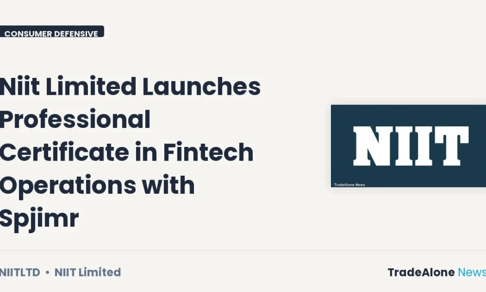 Niit Limited Niitltd Fintech Operations Launch
