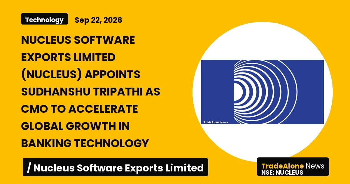 Nucleus Software Exports Limited Nucleus New CMO September 2026