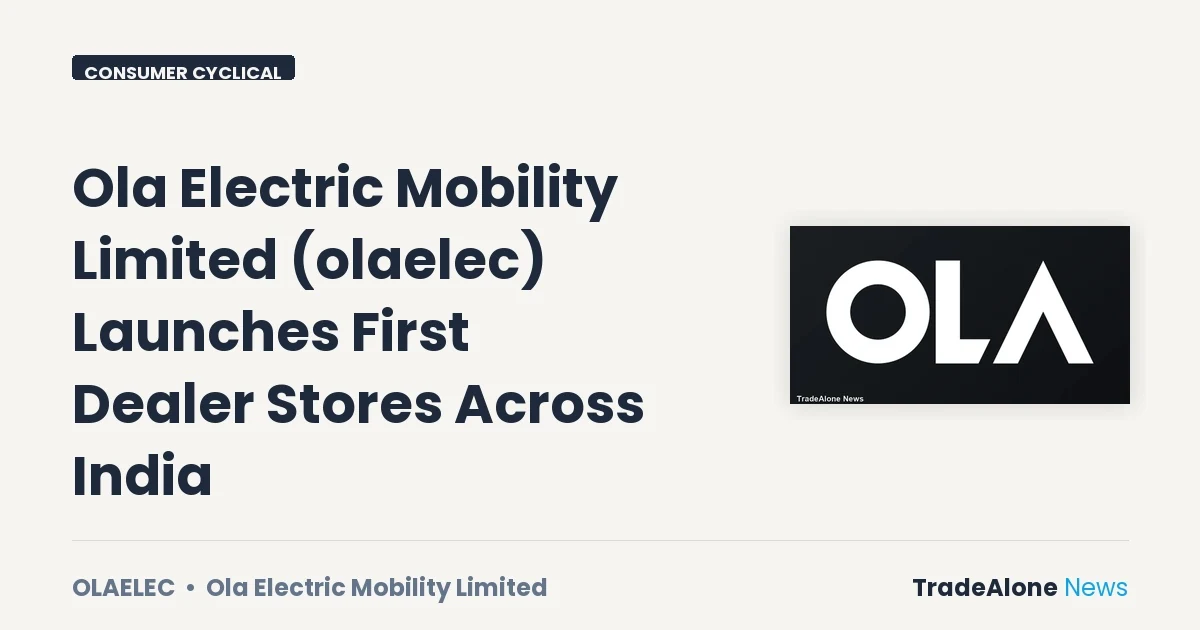 Ola Electric Mobility Limited Olaelec Q3 FY26 Dealer Stores