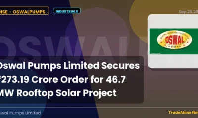 Oswal Pumps Limited Oswalpumps Q3 FY26 Order