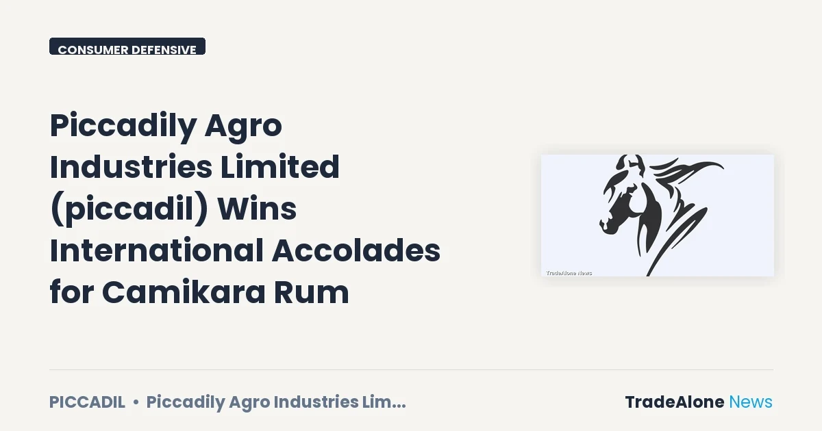 Piccadily Agro Industries Limited Piccadil International Awards September 2026