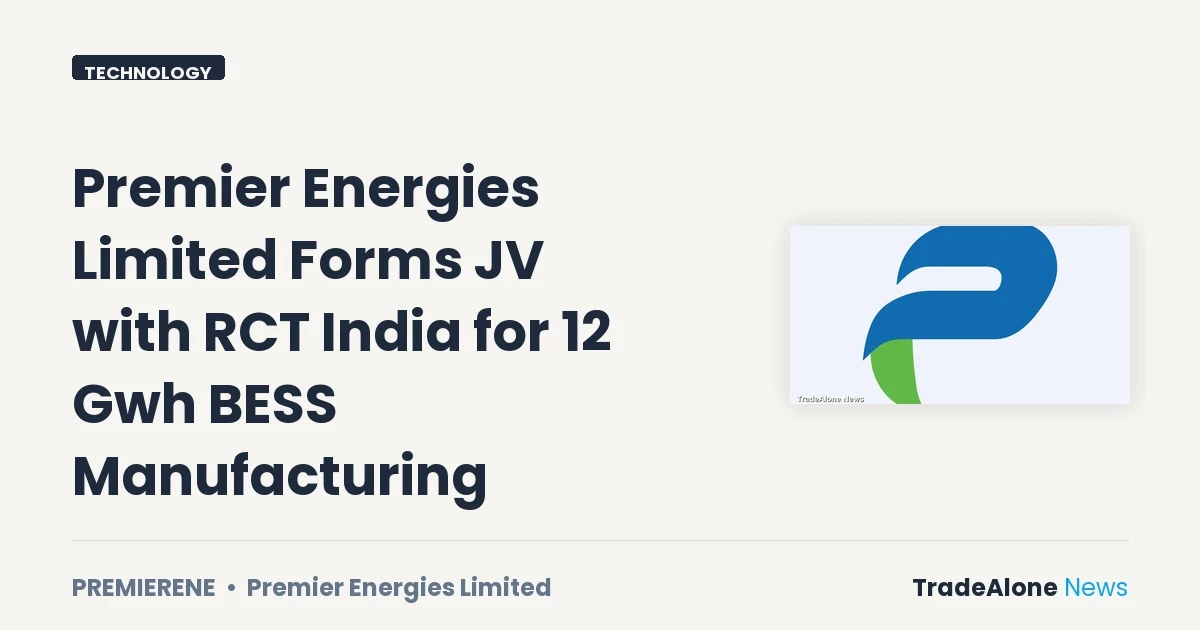 Premier Energies Limited Premierene 12 Gwh BESS Manufacturing