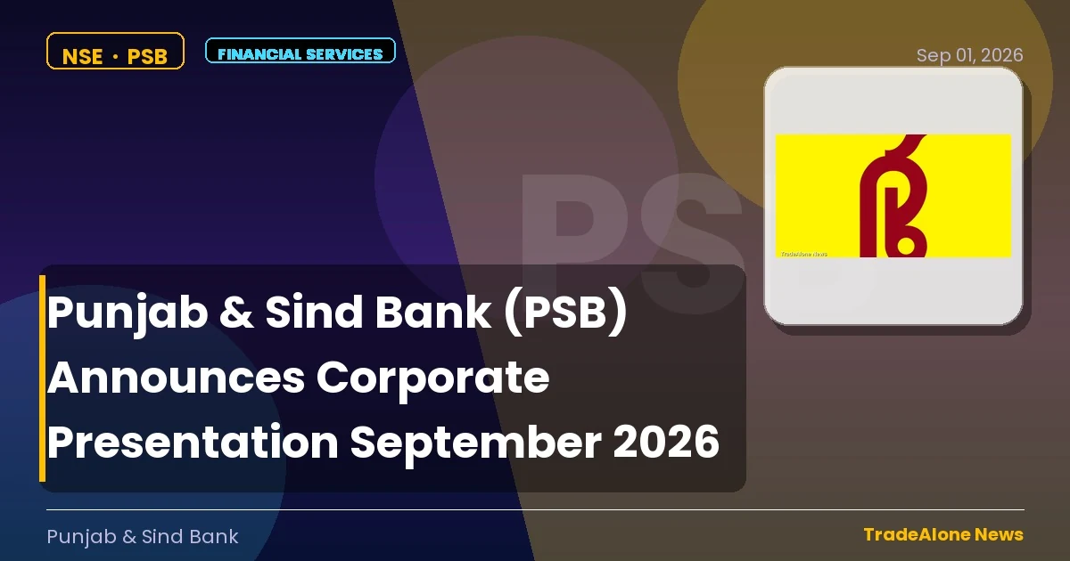 Punjab & Sind Bank PSB Corporate Presentation September 2026