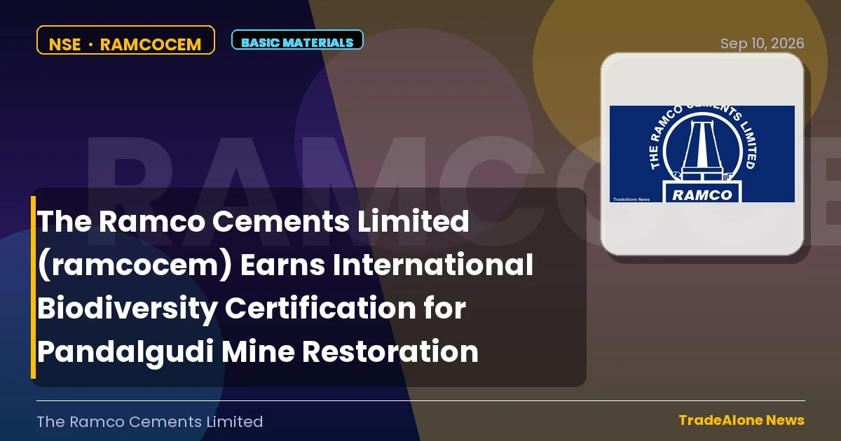 The Ramco Cements Limited Ramcocem Biodiversity Certification