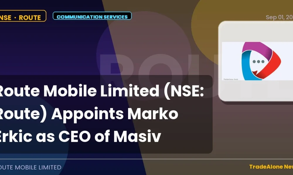 Route Mobile Limited ROUTE CEO Marko Erkic Masiv Appointment