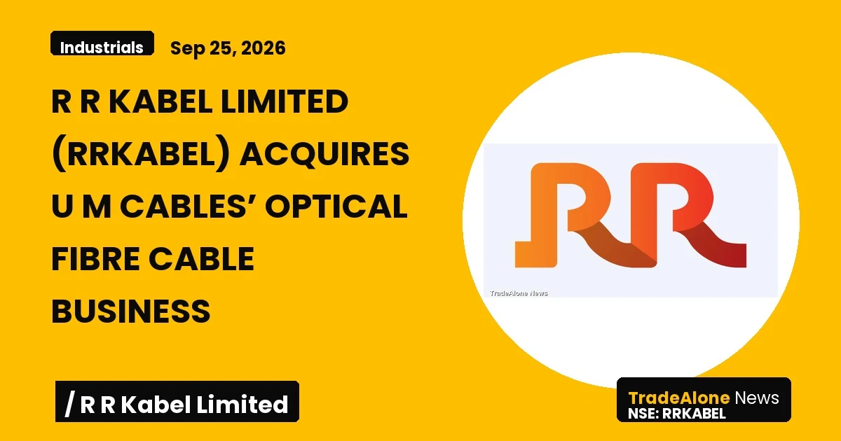 R R Kabel Limited Rrkabel Acquires U M Cables Optical Fibre Cable Business