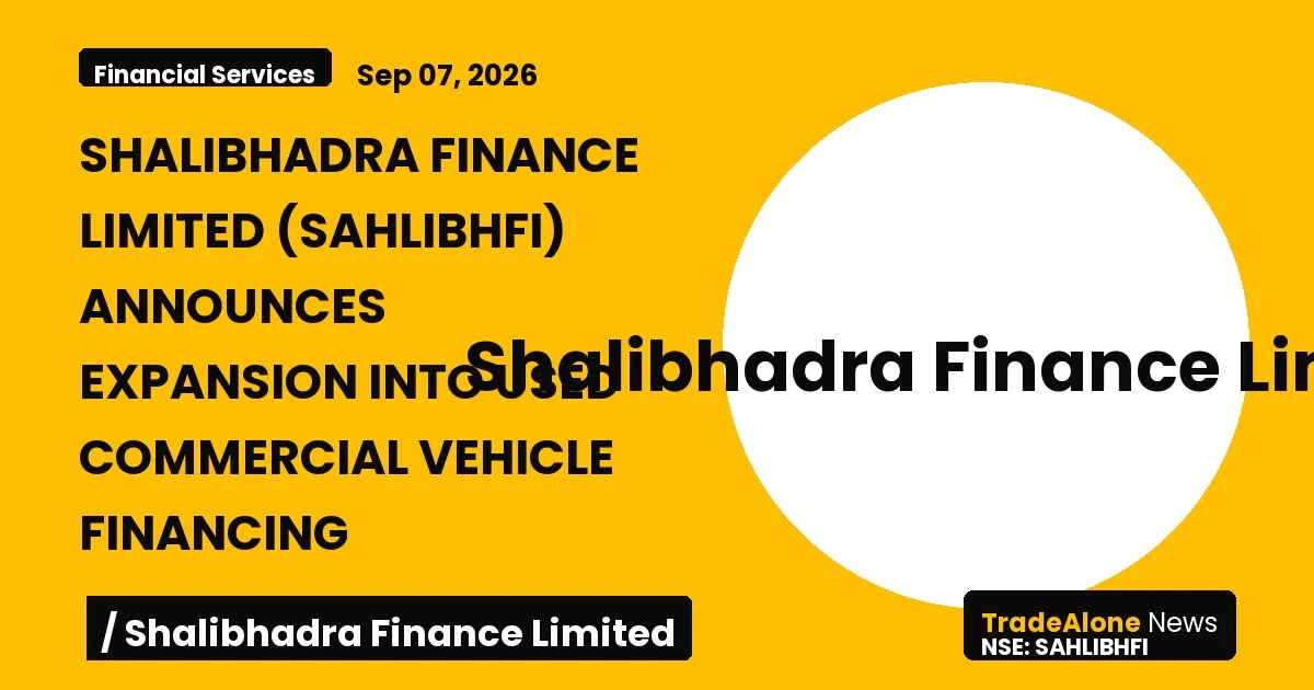 Shalibhadra Finance Limited Sahlibhfi UCV Financing