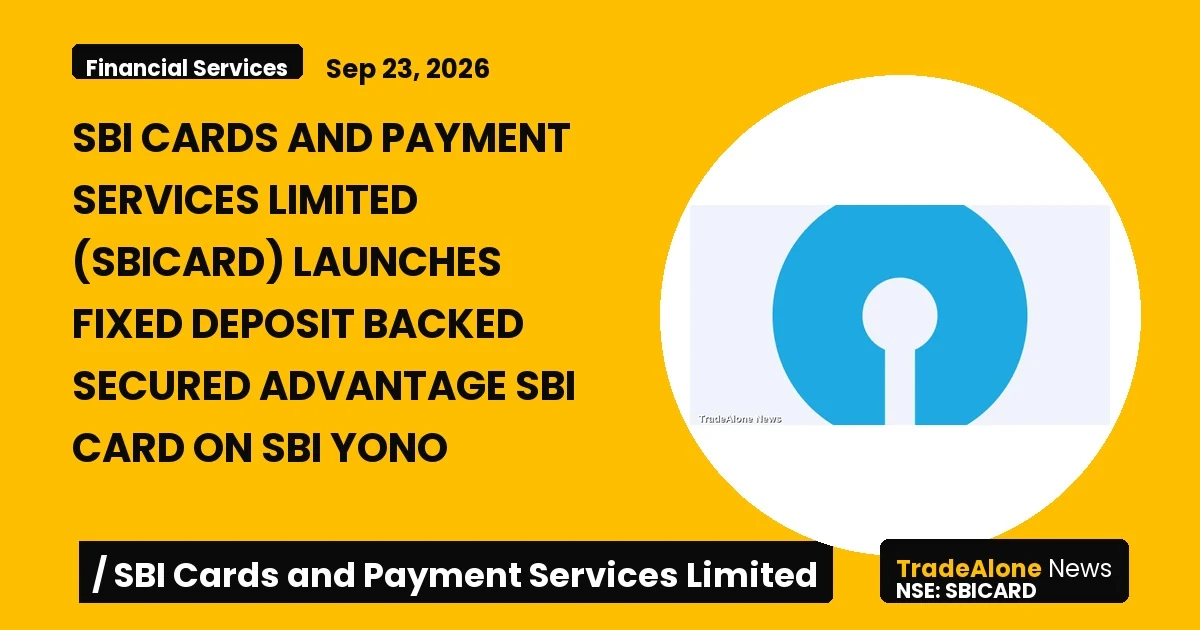Sbi Cards and Payment Services Limited Sbicard September 2026 Launch