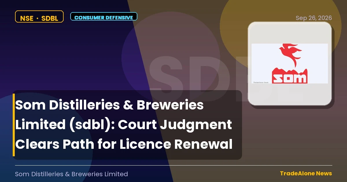 Som Distilleries & Breweries Limited SDBL September 2026 Event