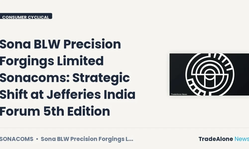 Sona BLW Precision Forgings Limited Sonacoms Jefferies India Forum