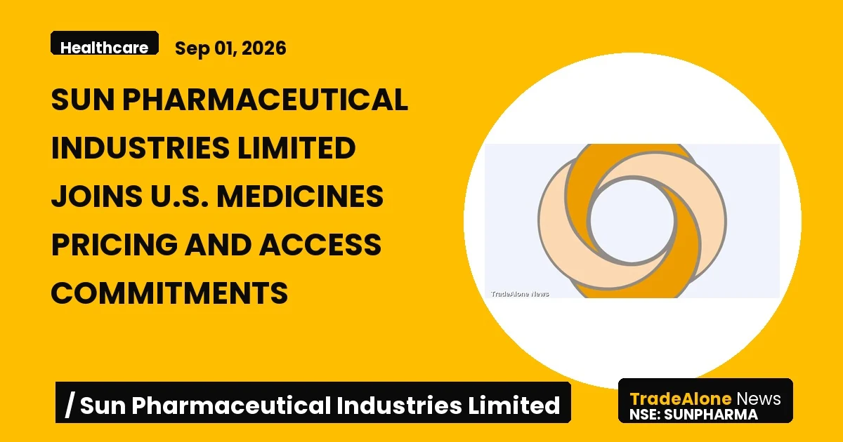 Sun Pharmaceutical Industries Limited Sunpharma U.S. Medicines Pricing Commitment