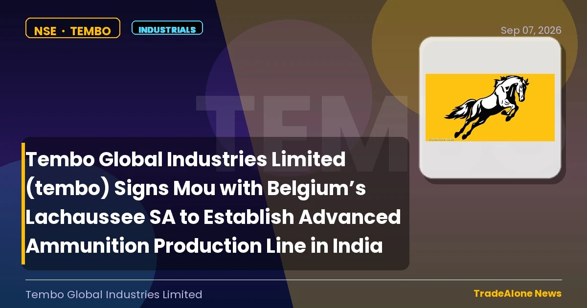 Tembo Global Industries Limited NSE TEMBO Defence Manufacturing