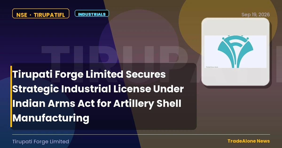 Tirupati Forge Limited Tirupatifl Q3 2026 License