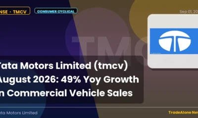 Tata Motors Limited TMCV August 2026 Sales