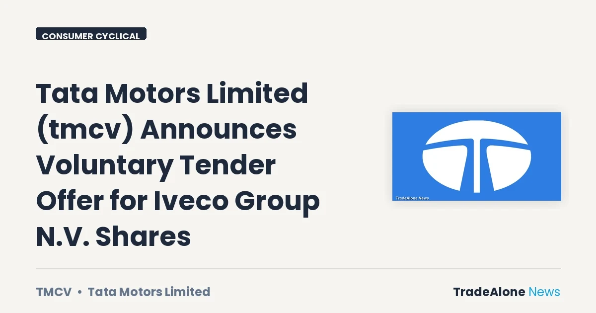 Tata Motors TMCV Voluntary Tender Offer September 2026