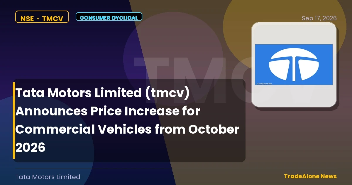 Tata Motors Limited TMCV Price Increase October 2026