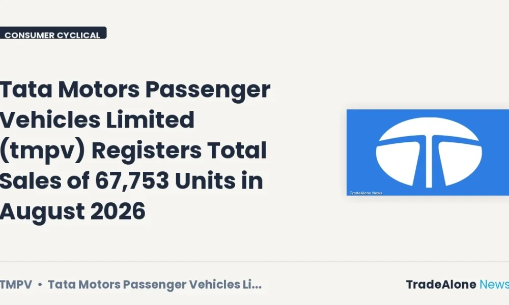 Tata Motors Passenger Vehicles Limited TMPV August 2026 Sales