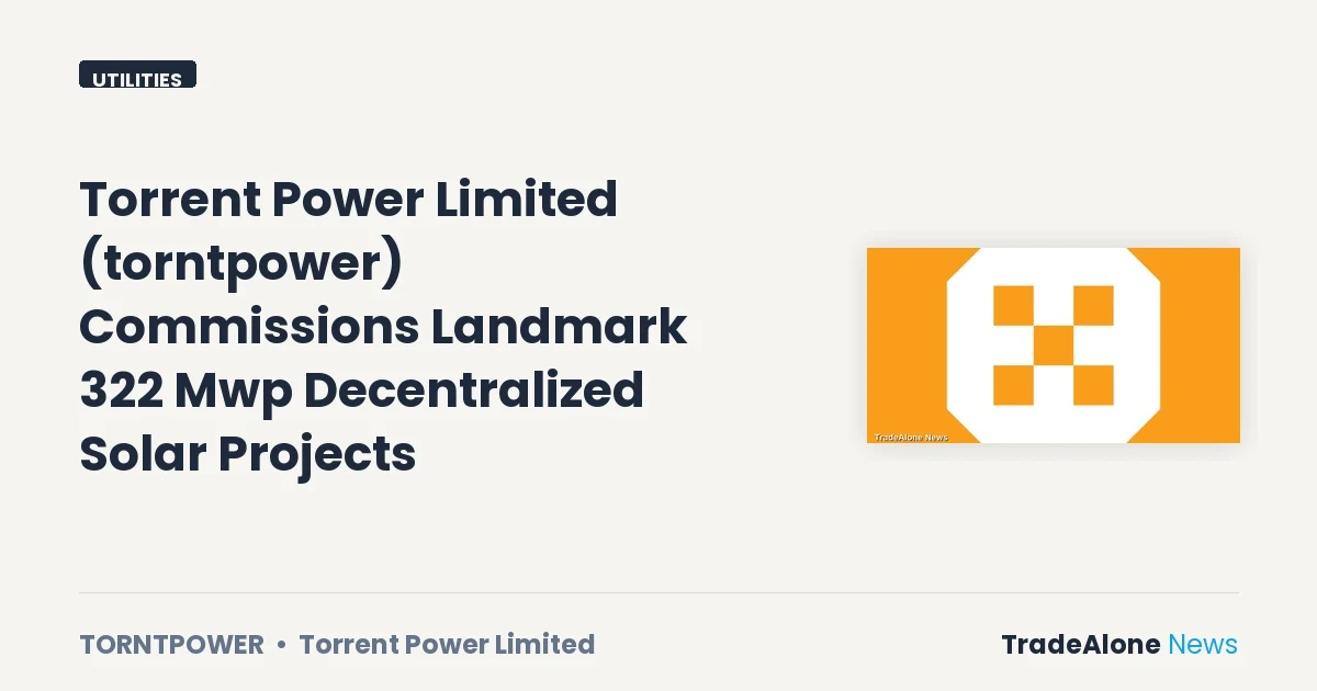 Torrent Power Limited NSE Torntpower Solar Projects