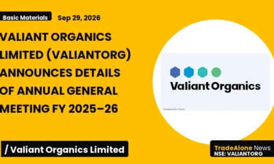 Valiant Organics Limited Valiantorg AGM Fy25-26