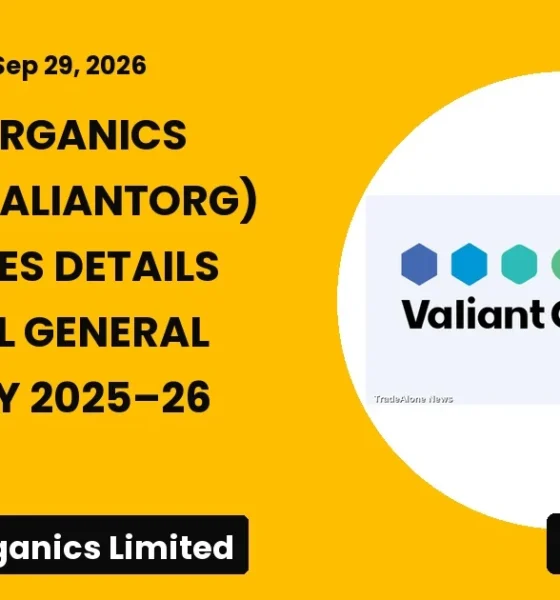 Valiant Organics Limited Valiantorg AGM Fy25-26