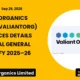 Valiant Organics Limited Valiantorg AGM Fy25-26