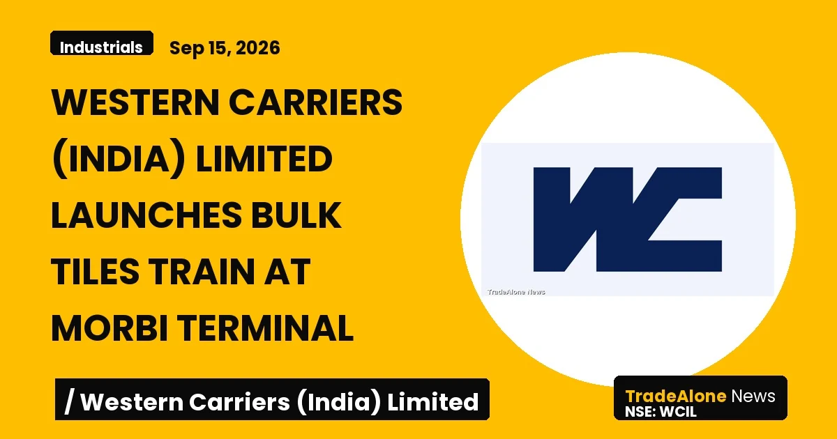 Western Carriers (india) Limited WCIL Bulk Tiles Train Launch