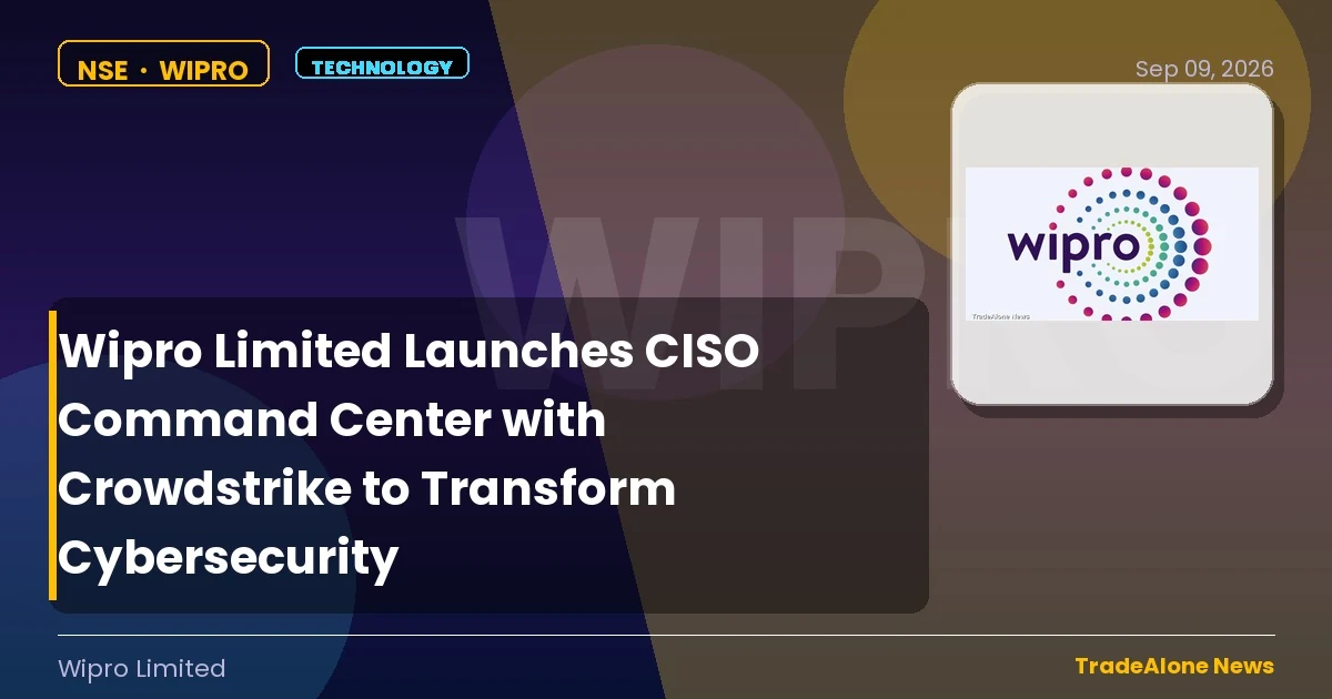 Wipro Limited WIPRO CISO Command Center Launch