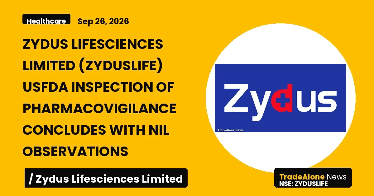 Zydus Lifesciences Limited Zyduslife September 2026 Event