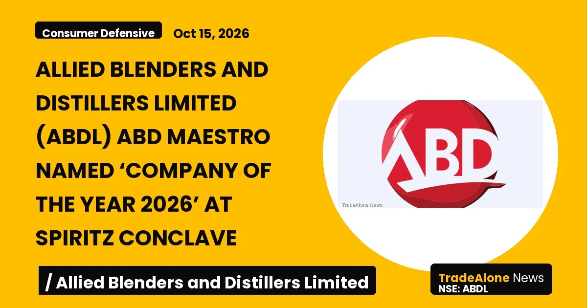 Allied Blenders and Distillers Limited ABDL Company of the Year 2026 Event