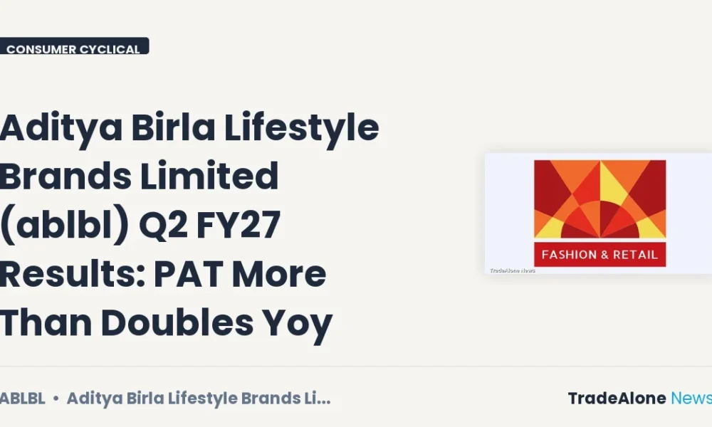 Aditya Birla Lifestyle Brands Limited ABLBL Q2 FY27 Results