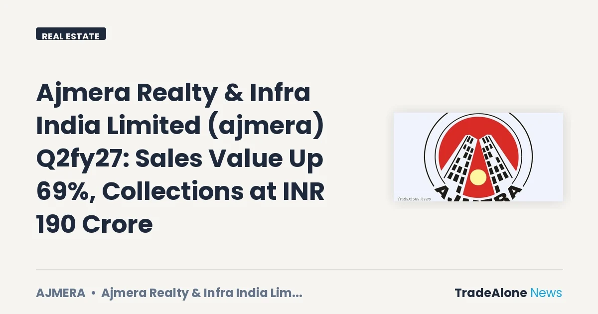 Ajmera Realty & Infra India Limited Q2fy27 Sales