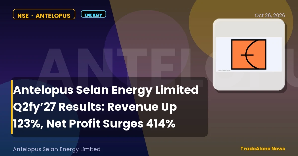 Antelopus Selan Energy Limited Antelopus Q2fy’27 Results