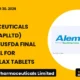 Alembic Pharmaceuticals Limited Aplltd USFDA Approval October 2026