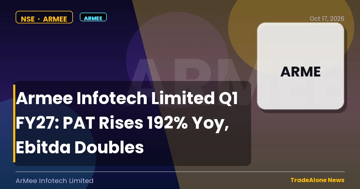 Armee Infotech Limited ARMEE Q1 FY27 Results