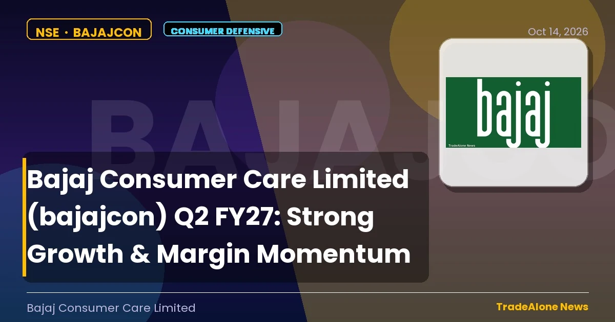 Bajaj Consumer Care Limited Bajajcon Q2 FY27 Results