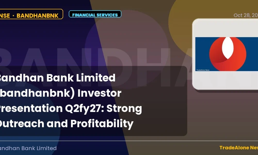 Bandhan Bank Limited Bandhanbnk Q2fy27 Investor Presentation