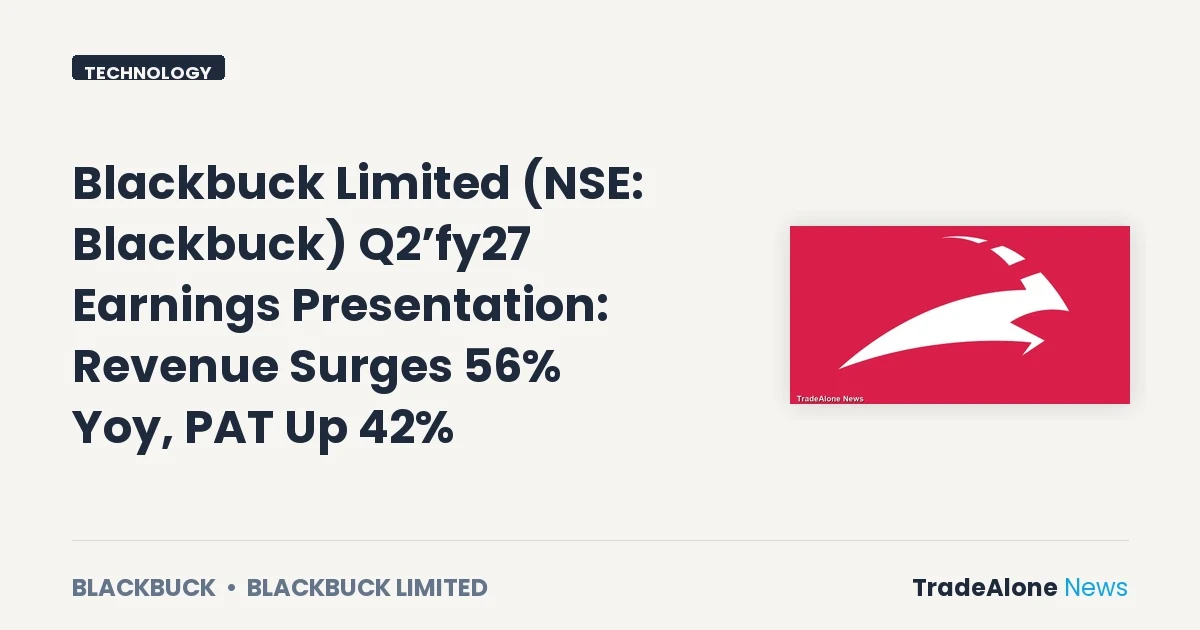 Blackbuck Limited NSE Blackbuck Q2 FY27 Results