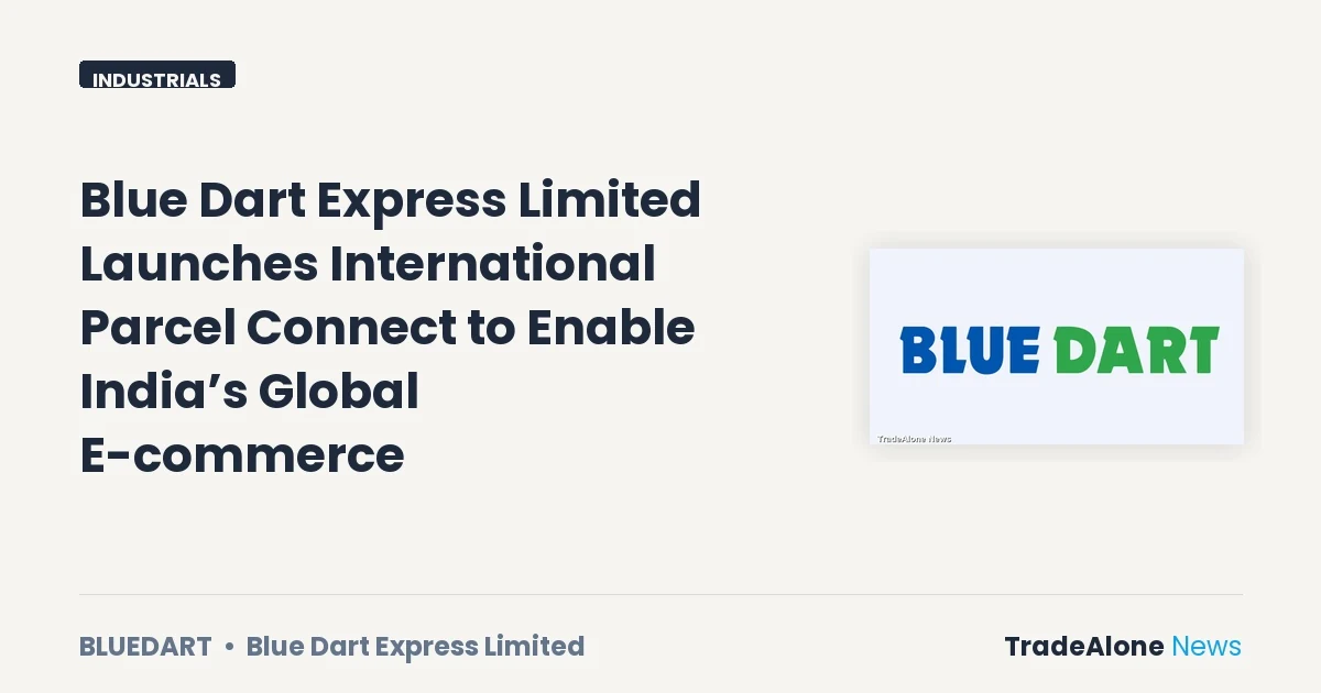 Blue Dart Express Limited Bluedart October 2026 Launch