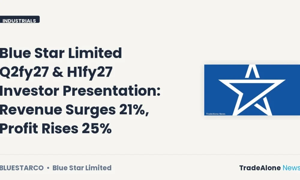 Blue Star Limited Bluestarco Q2fy27 Results