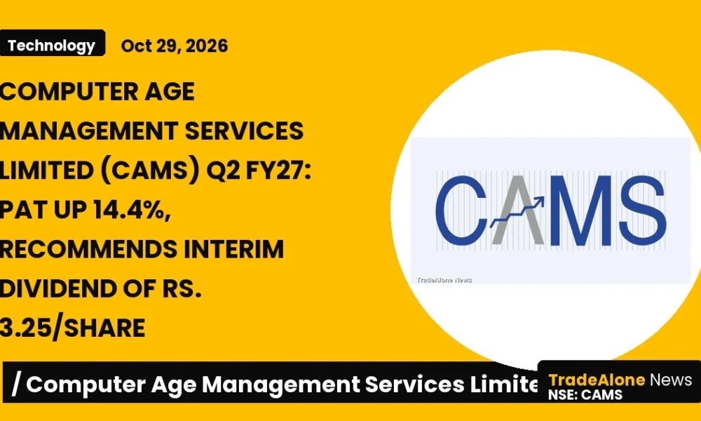 Computer Age Management Services Limited CAMS Q2 FY27 Results