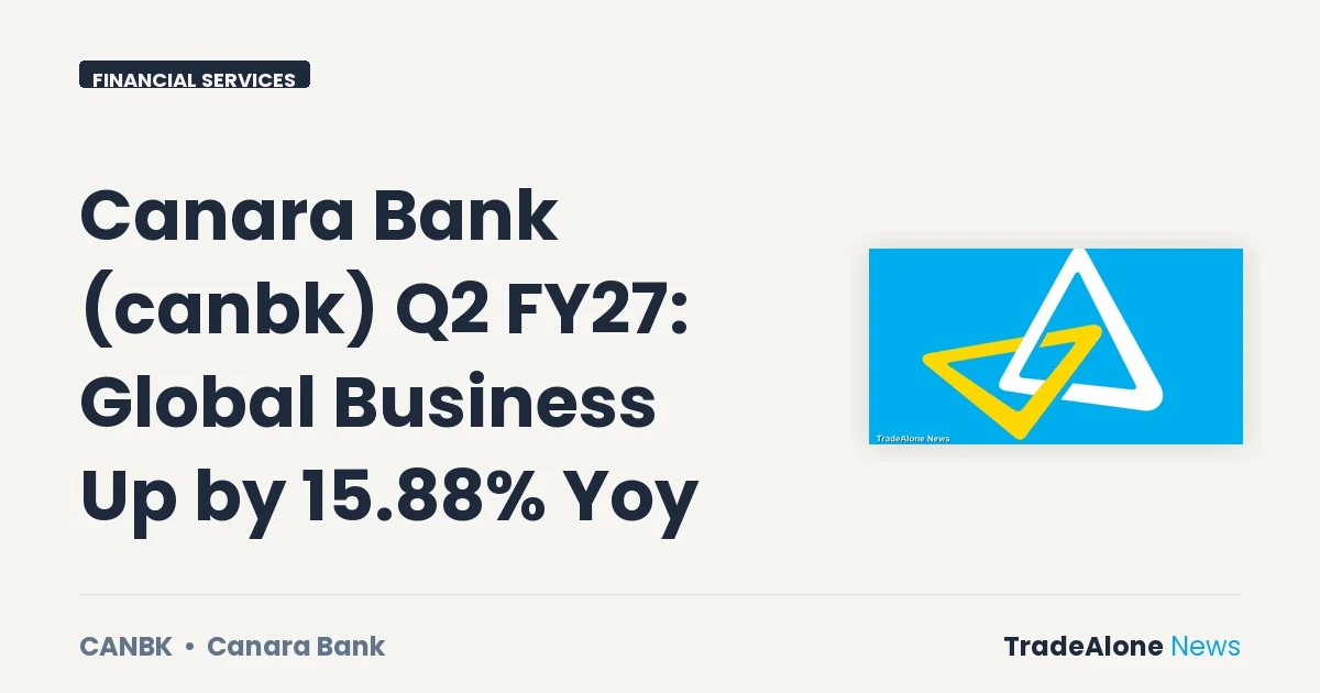 Canara Bank CANBK Q2 FY27 Results