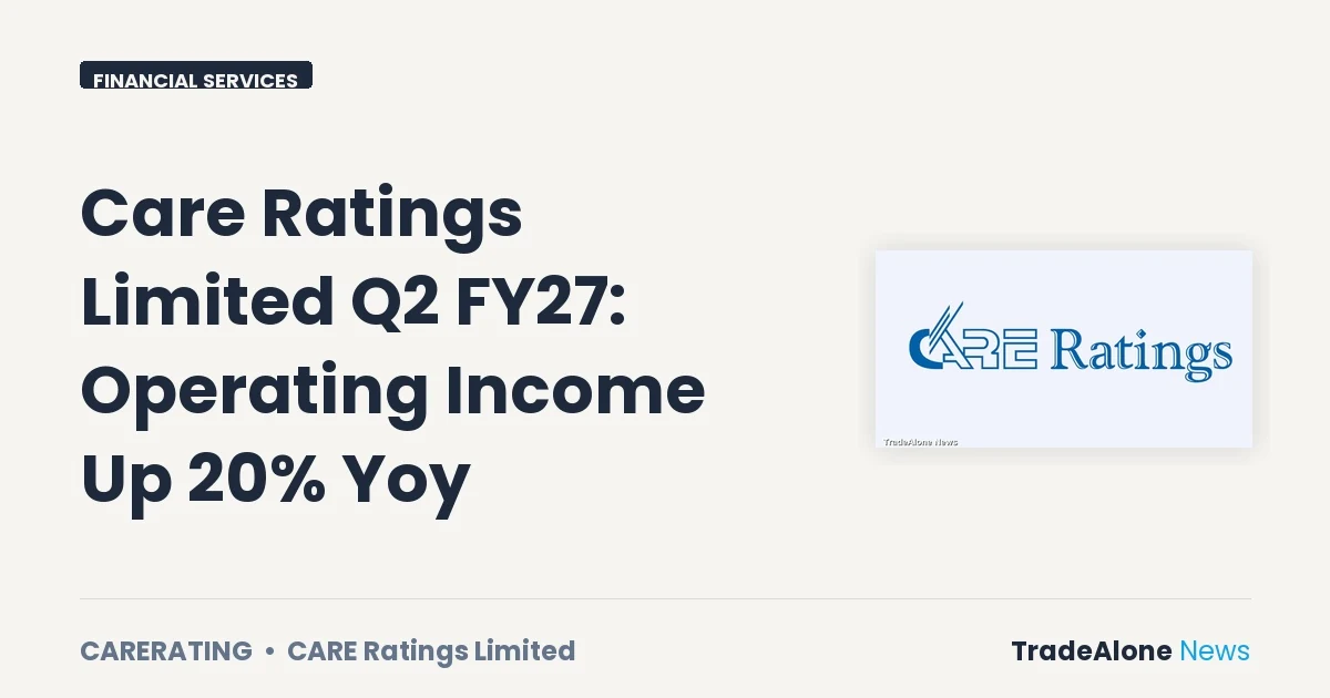 Care Ratings Limited Q2 FY27 Results